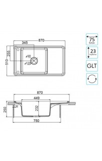 купить Кухонная мойка Акватон Беллис 87 1A724832BS290 Шампань в EV-SAN.RU