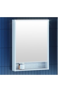 купить Зеркальный шкаф Акватон Капри 60 1A230302KPDA0 с подсветкой Бетон пайн Белый в EV-SAN.RU