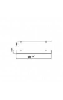 купить Стеклянная полка Акватон 110 1A110503XX010 Хром в EV-SAN.RU