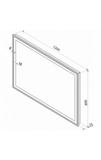 Зеркало Континент Aralia 1200х800 ЗЛП925 с подсветкой с сенсорным выключателем