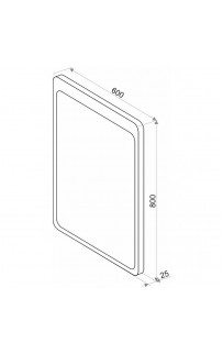 Зеркало Континент Lacio 600х800 ЗЛП509 с подсветкой с сенсорным выключателем