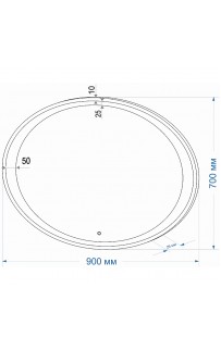 Зеркало Континент Credo 900х700 ЗЛП84 с подсветкой с сенсорным выключателем