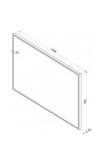 Зеркало Континент Sting 1000х700 ЗЛП512 с подсветкой с сенсорным выключателем