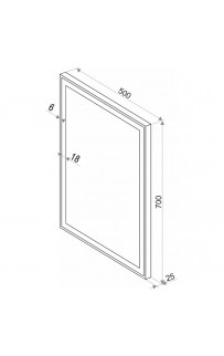 Зеркало Континент Strong 500х700 ЗЛП716 с подсветкой с сенсорным выключателем