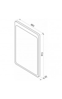 Зеркало Континент Lacio 685х915 ЗЛП887 с подсветкой с сенсорным выключателем