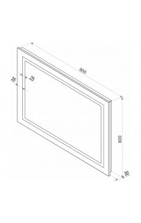 Зеркало Континент Rimini 800х600 ЗЛП65 с подсветкой с сенсорным выключателем