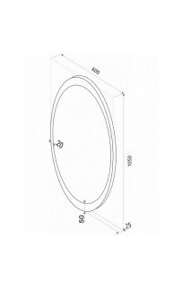 Зеркало Континент Lily 600х1050 ЗЛП494 с подсветкой с сенсорным выключателем