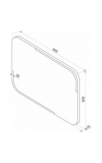 Зеркало Континент Raison 800х600 ЗЛП485 с подсветкой с сенсорным выключателем