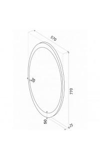 Зеркало Континент Lily 570х770 ЗЛП688 с подсветкой с сенсорным выключателем