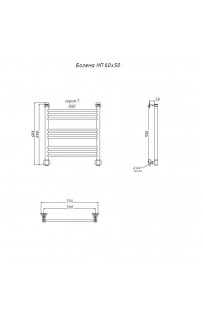купить Водяной полотенцесушитель Тругор Богема НП 60x50 Хром в EV-SAN.RU