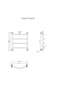 купить Водяной полотенцесушитель Тругор Лотос 1 НП 60x50 Хром в EV-SAN.RU