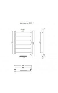 купить Электрический полотенцесушитель Тругор Аспект 1 элТЭН 80x40 Хром в EV-SAN.RU