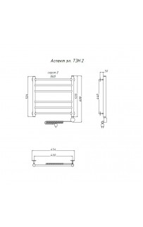 купить Электрический полотенцесушитель Тругор Аспект 2 элТЭН 60x40 Хром в EV-SAN.RU