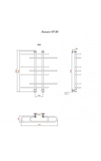 купить Водяной полотенцесушитель Тругор Логика НП 80x60 Хром в EV-SAN.RU