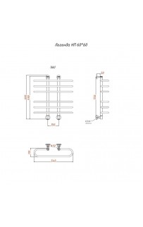 купить Водяной полотенцесушитель Тругор Легенда НП 60x60 Хром в EV-SAN.RU