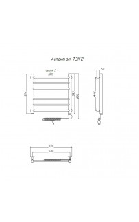 купить Электрический полотенцесушитель Тругор Аспект 2 элТЭН 60x50 Хром в EV-SAN.RU