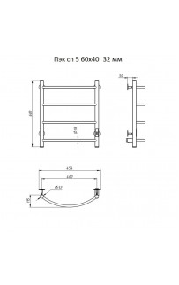 купить Электрический полотенцесушитель Тругор ПЭК 5 СП 60x40 Хром в EV-SAN.RU