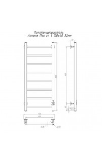 купить Электрический полотенцесушитель Тругор Аспект Пэк СП 1 100x40 Хром в EV-SAN.RU