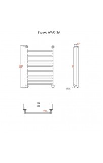 купить Водяной полотенцесушитель Тругор Богема НП 80x50 Хром в EV-SAN.RU