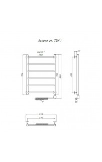 купить Электрический полотенцесушитель Тругор Аспект 1 элТЭН 80x60 Хром в EV-SAN.RU