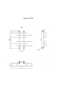 купить Водяной полотенцесушитель Тругор Логика НП 60x60 Хром в EV-SAN.RU