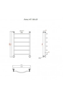 купить Водяной полотенцесушитель Тругор Лотос 1 НП 80x50 Хром в EV-SAN.RU