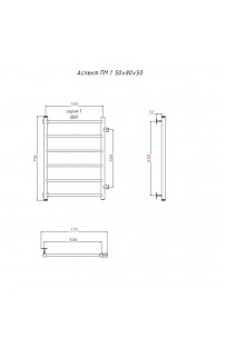купить Водяной полотенцесушитель Тругор Аспект 1 ПМ 80x50 Хром в EV-SAN.RU