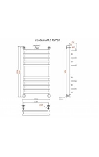 купить Водяной полотенцесушитель Тругор Гамбит 2 НП 100x50 Хром в EV-SAN.RU