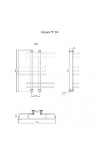 купить Водяной полотенцесушитель Тругор Грация НП 80x60 Хром в EV-SAN.RU